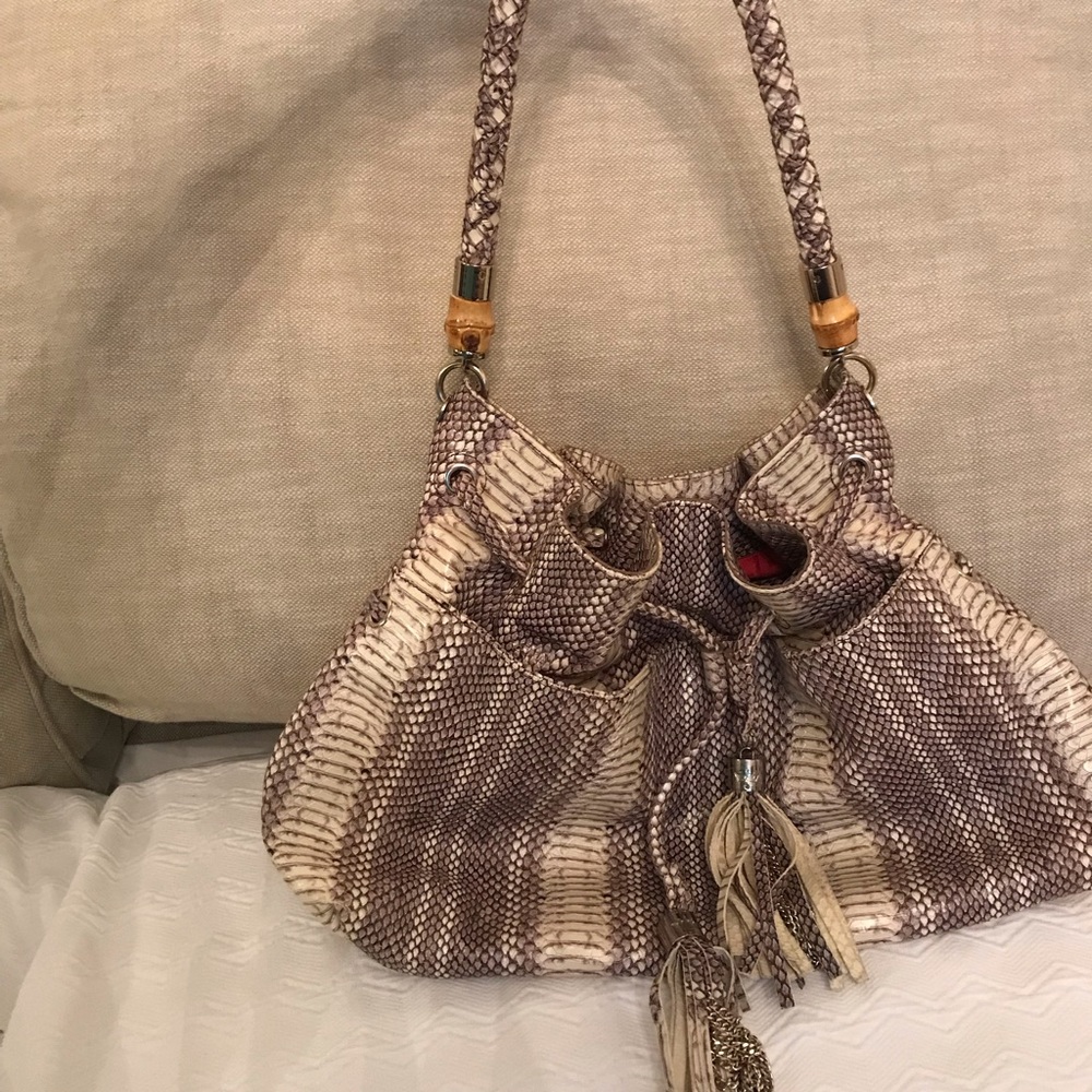 Elaine Turner snakeskin shoulder  bag
